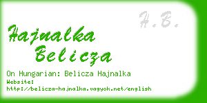 hajnalka belicza business card